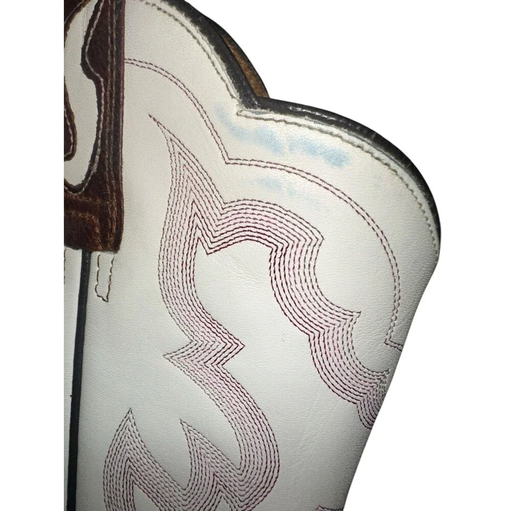 Ariat Nitro Western Boots Mens 10 EE White Pink Square Toe Cowboy ATS 10006833
